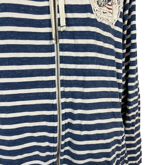 Disney Parks Walt Disney World Striped Full Zip Hoodie Sweatshirt Jacket Sz XL - Picture 3 of 15